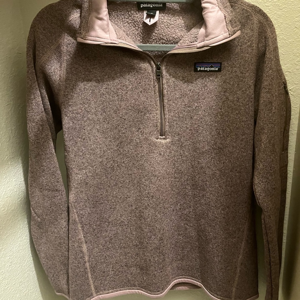 Patagonia Pink Cowl Neck Sweater Soft and Cozy